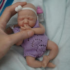 Image of Reborn Baby Dolls 7 Inch Full Body Silicone Doll Boy Mini Realistic