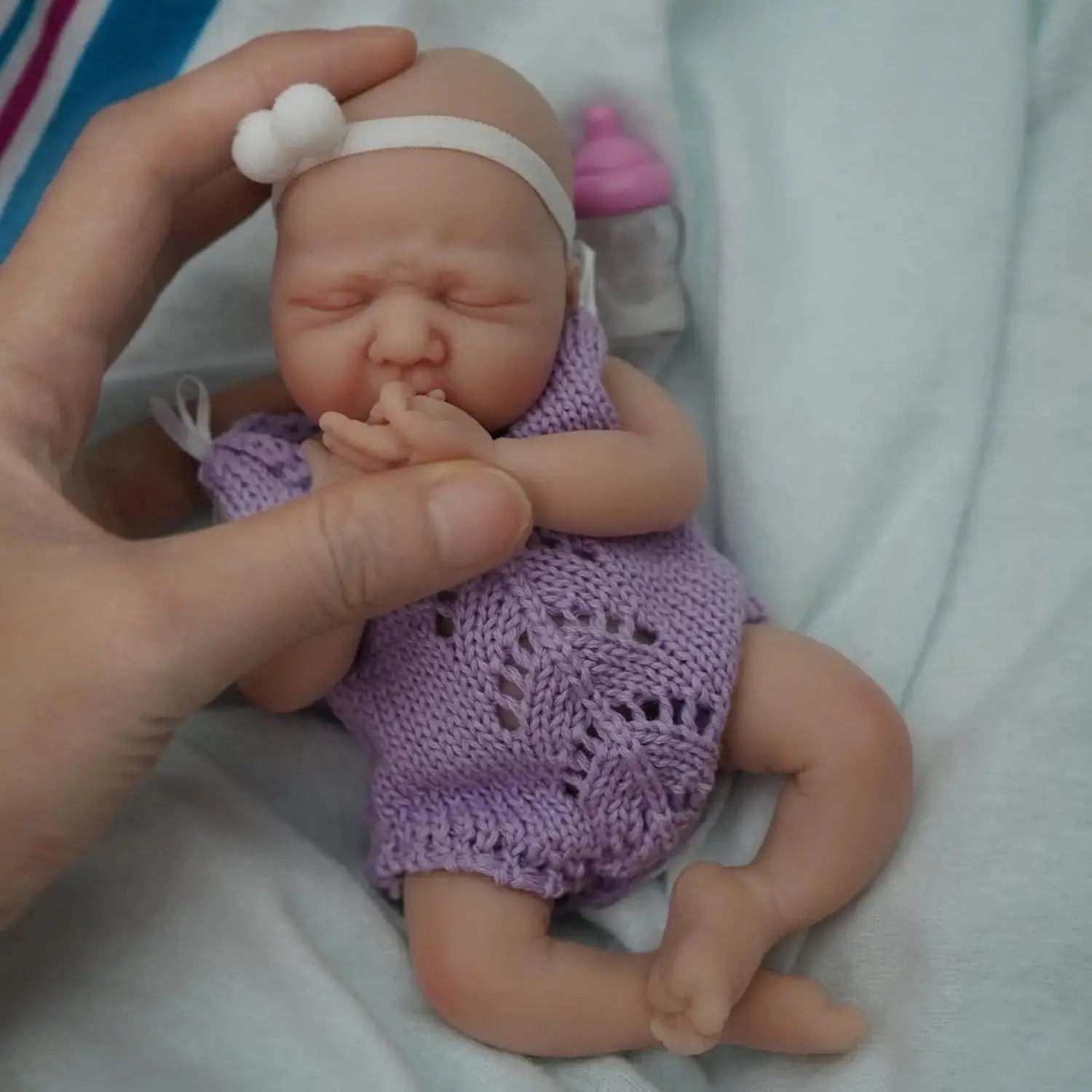Image of Reborn Baby Dolls 7 Inch Full Body Silicone Doll Boy Mini Realistic