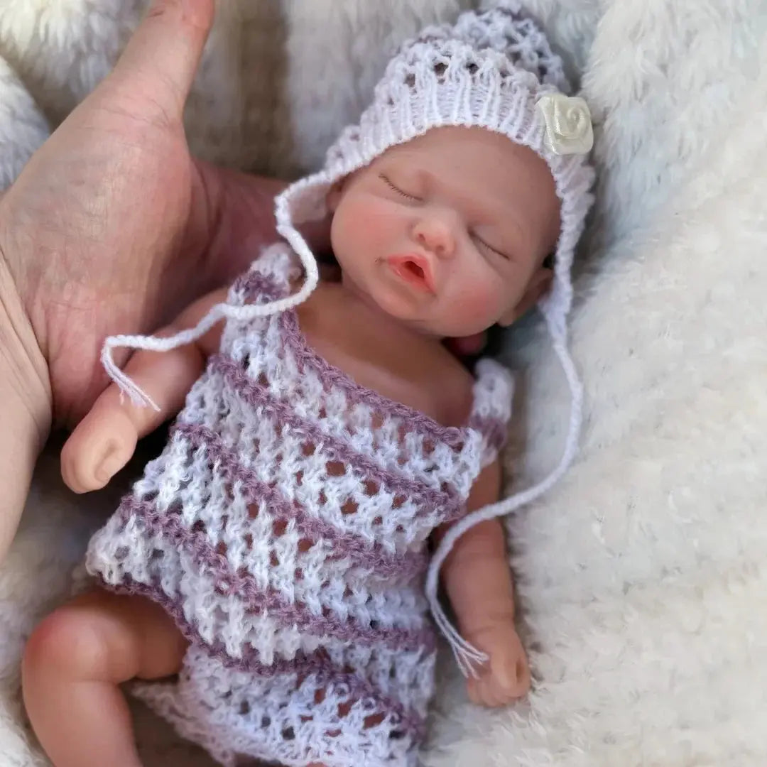 Image of Reborn Baby Dolls 10Inch Sleeping Silicone Bébé Reborn Girl Doll With