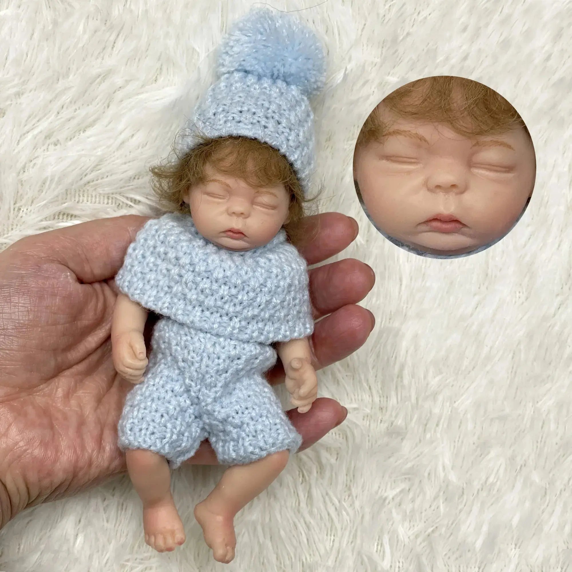 Image of Reborn Baby Dolls 6 Inch Mini Bebe Reborn Finished Full Body Solid