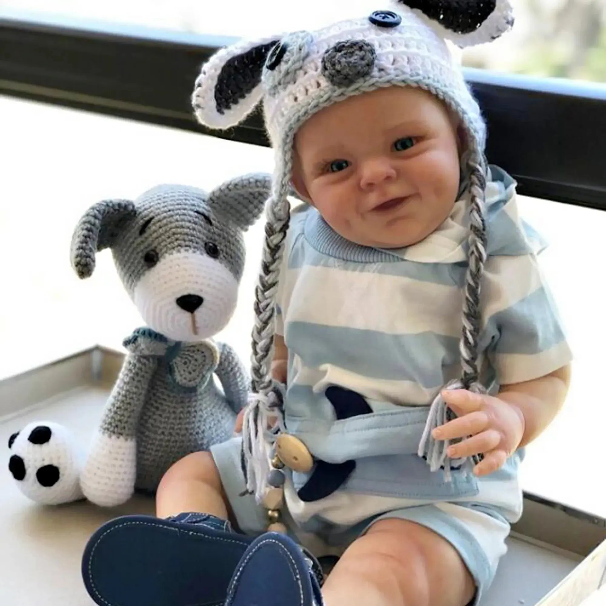 Image of Reborn Baby Dolls Shaya 20-22" Reborn Dolls 3D Painted Smile Boy Soft