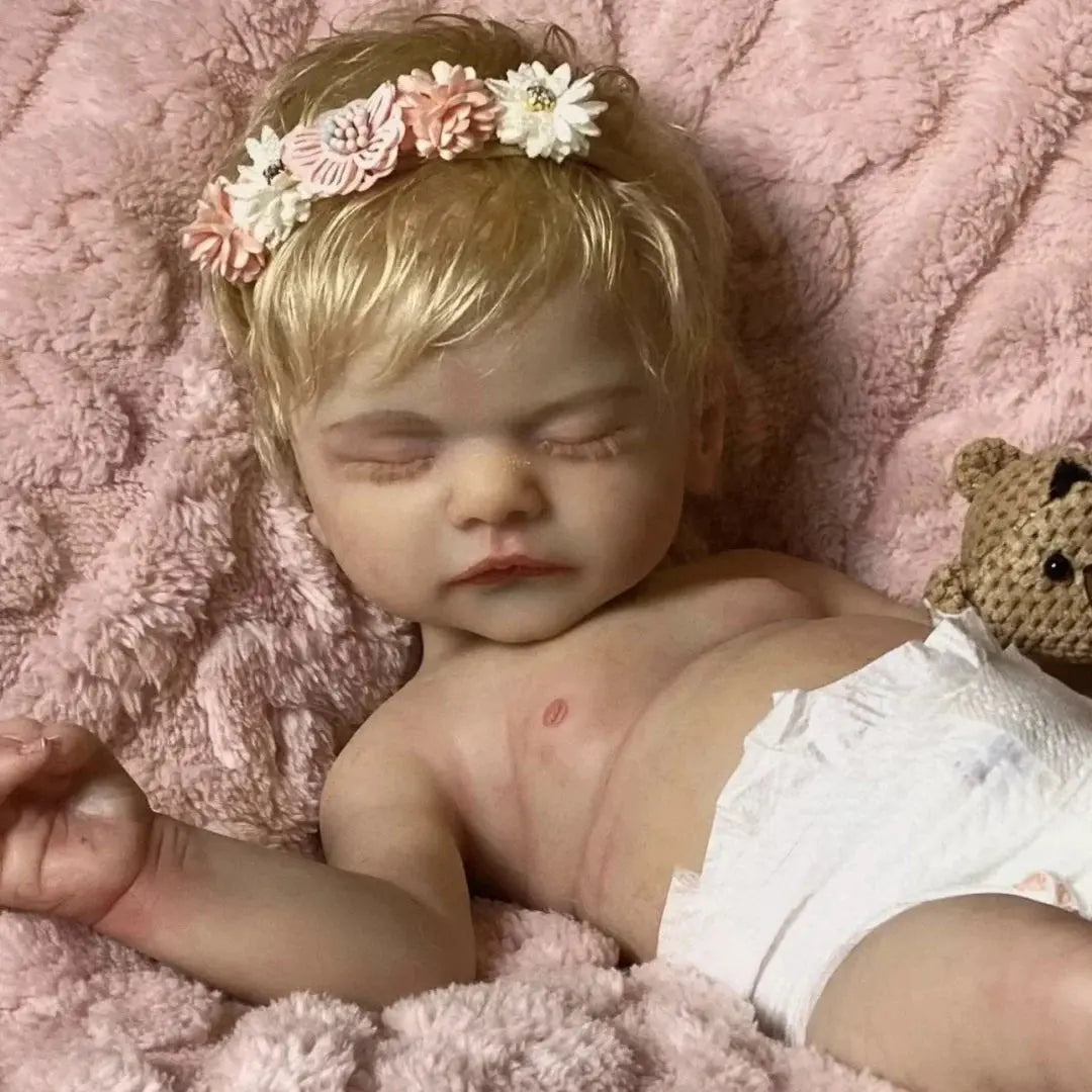 Image of Reborn Baby Dolls 45Cm Can Open Mouth Sam Full Body Silicone Bebe