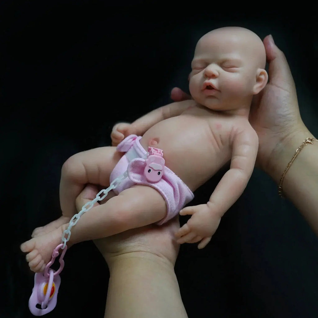 Image of Reborn Baby Dolls 12" Micro Preemie Full Body Silicone Sleeping Baby
