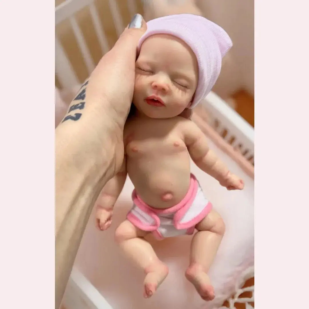 Image of Reborn Baby Dolls Open Mouth 10Inch Washable Bebe Reborn De Silicona