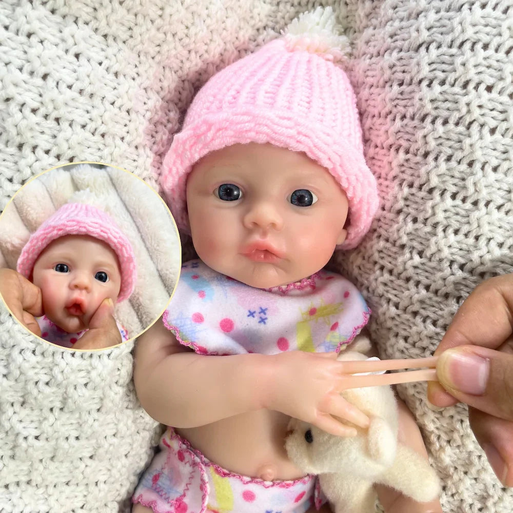 Image of Reborn Baby Dolls 13 Inch Mini Reborn Baby Doll Meadow Girl Full