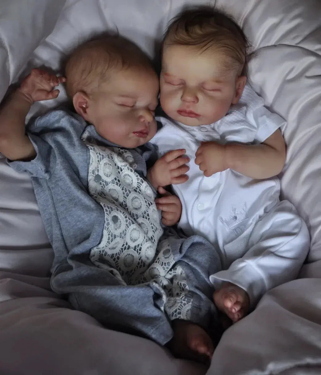 Image of Reborn Baby Dolls 45Cm Boy Loulou Bebê Reborn De Silicone