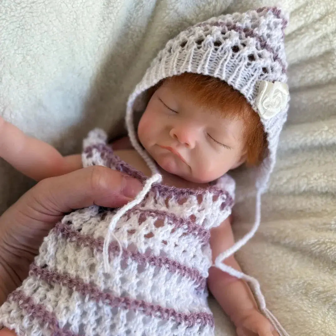 Image of Reborn Baby Dolls 26Cm Close Eyes Bebe Reborn De Silicona Girl Doll