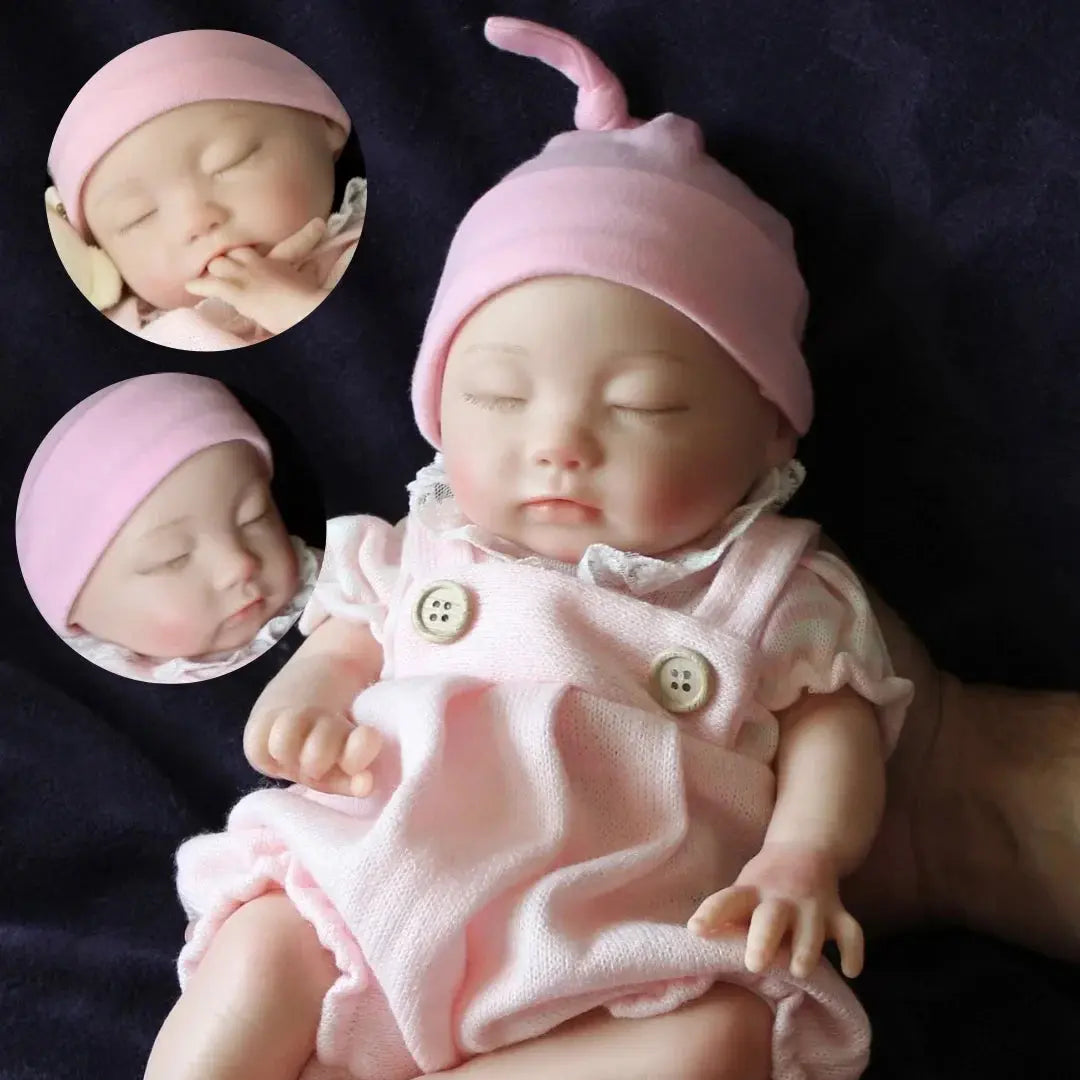 Image of Reborn Baby Dolls Can Drink And Wet 33Cm Washable Solid Silicone Bebe