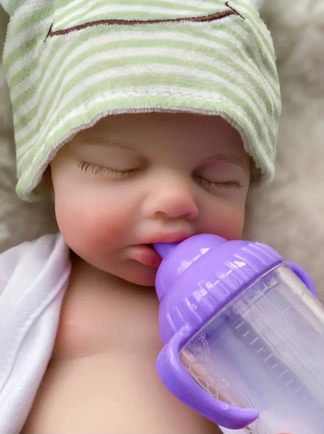 Image of Reborn Baby Dolls 13Inch Open Mouth Loulou Girl&Boy Painted Full Body