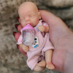 Image of Reborn Baby Dolls 6Inch Mini Cute Bebe Reborn Dolls Painted Lifelike
