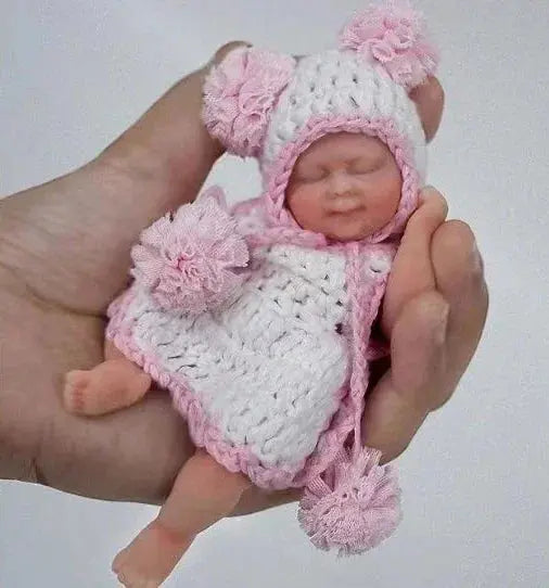 Image of Reborn Baby Dolls 4.5Inch Micro Preemie Full Body Soft Silicone Cute