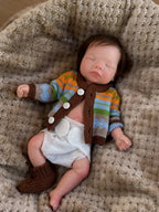 Image of Reborn Baby Dolls 10 Inch Sleeping Silicone Bebe Reborn Girl With