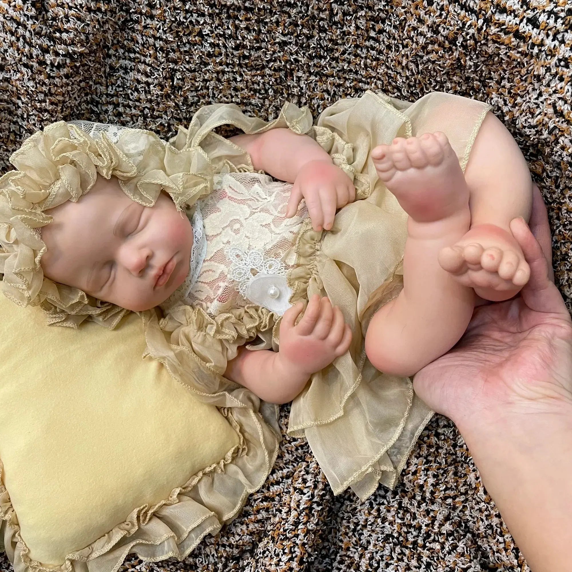 Image of Reborn Baby Dolls 45Cm Boy/Girl Loulou All Silicone Reborn Doll