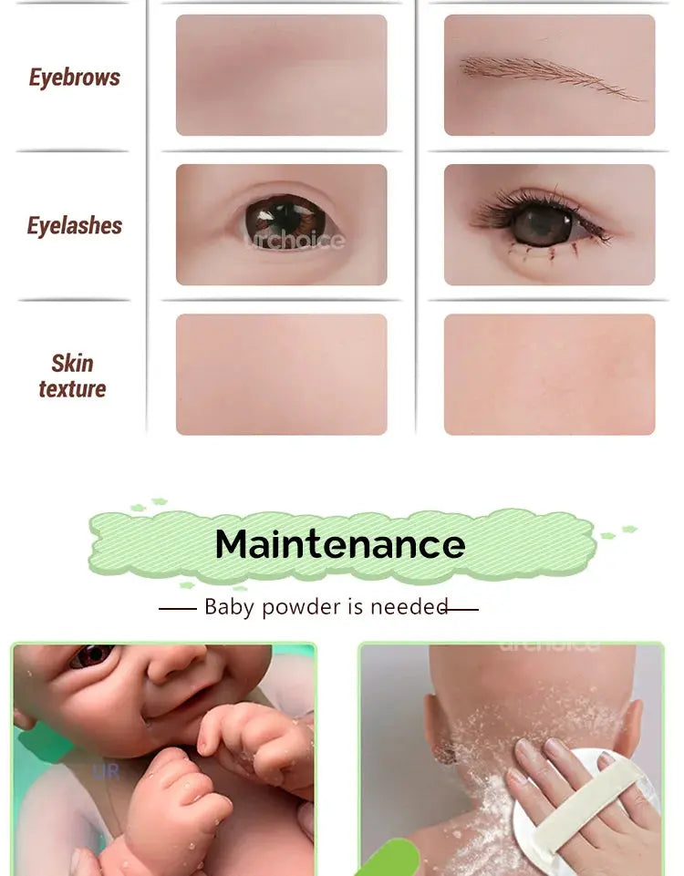 Image of Reborn Baby Dolls Black Newborn Baby Lifelike 1:1 Size And Weight