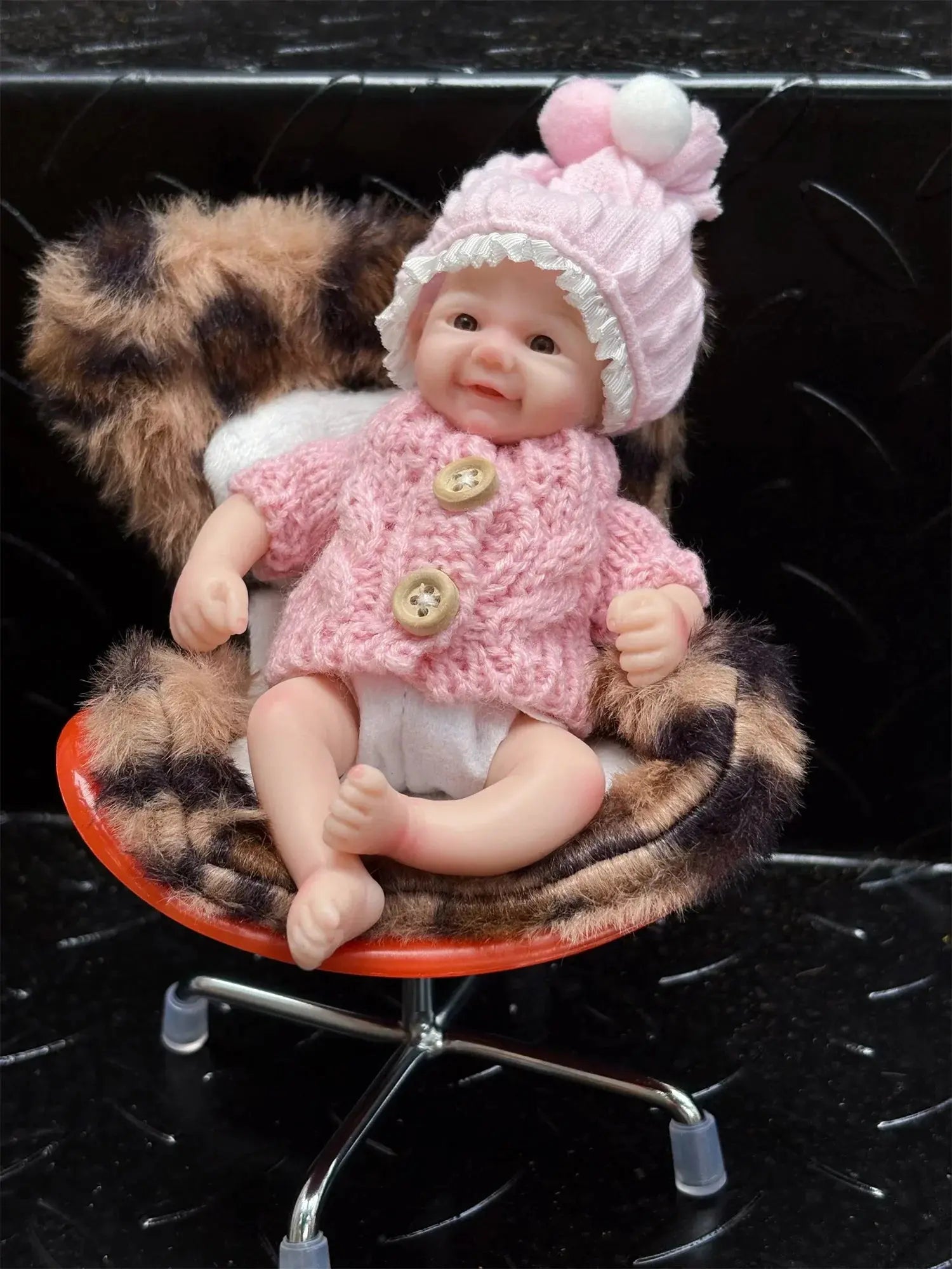 Image of Reborn Baby Dolls 15Cm Can Washable Mini Vivienne Solid Silicone Bebe