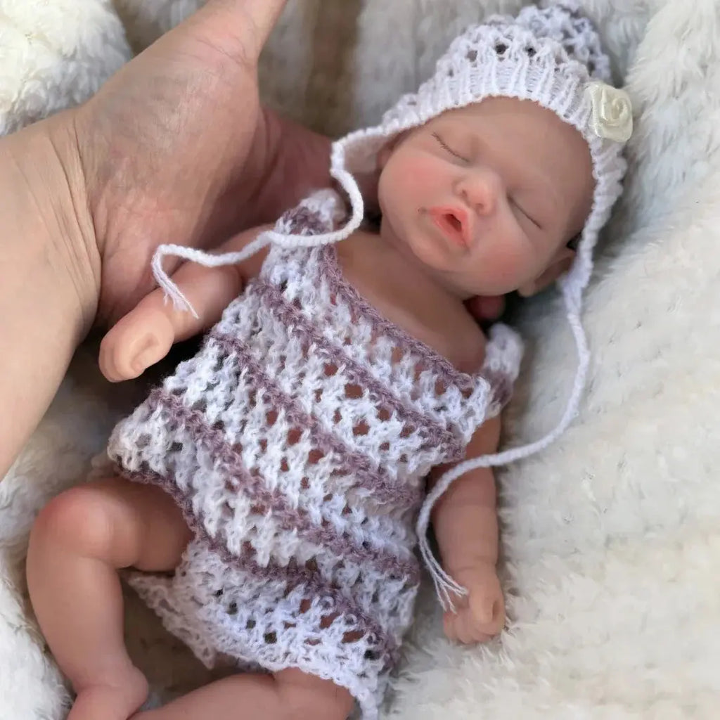Image of Reborn Baby Dolls 10Inch Sleeping Silicone Bébé Reborn Girl Doll With