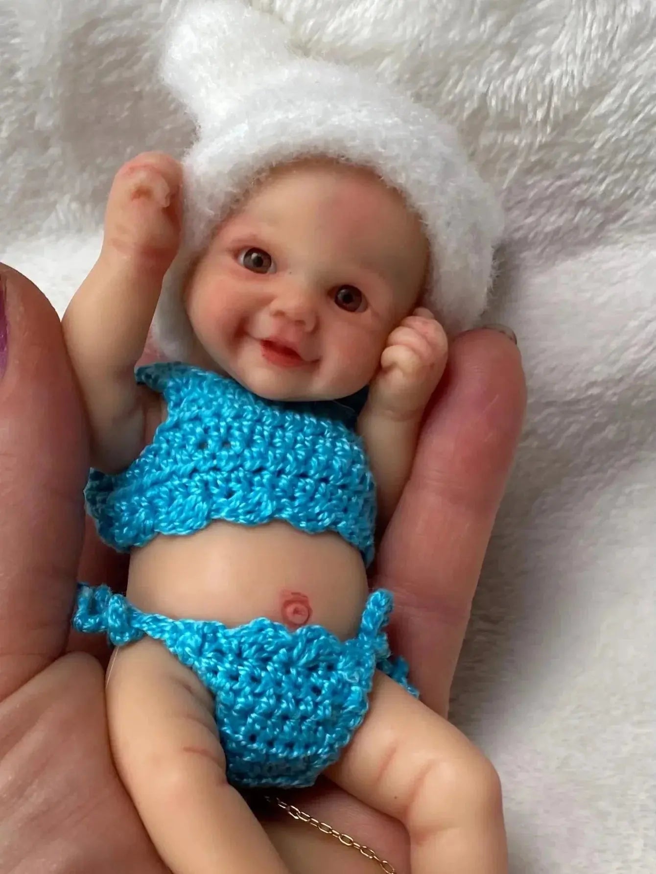 Image of Reborn Baby Dolls 6 Inch Silicone Bebe Reborn Doll Handmade Lifelike