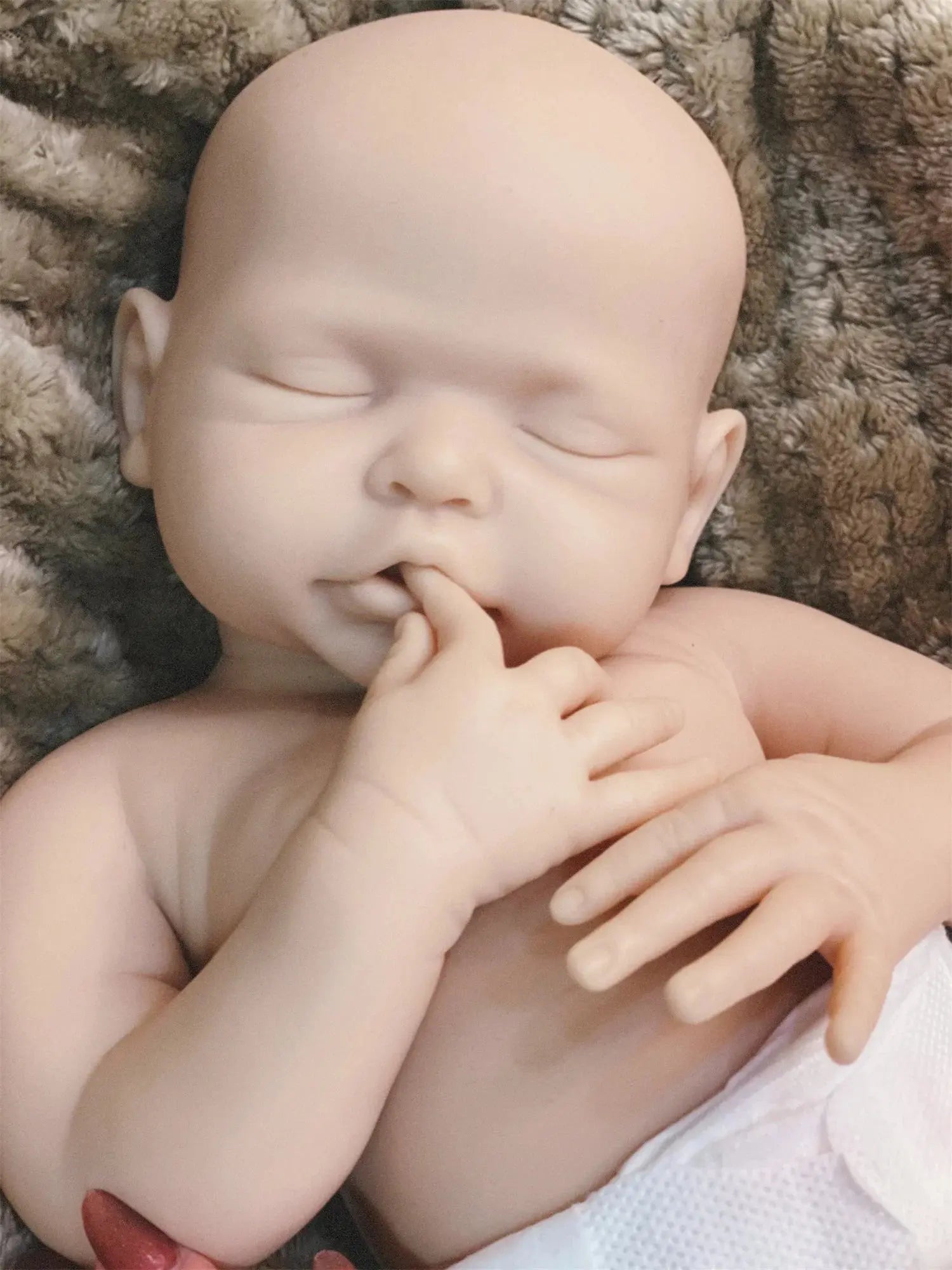 Image of Reborn Baby Dolls Can Open Mouth 17Inch Washable Close Eyes Full Body