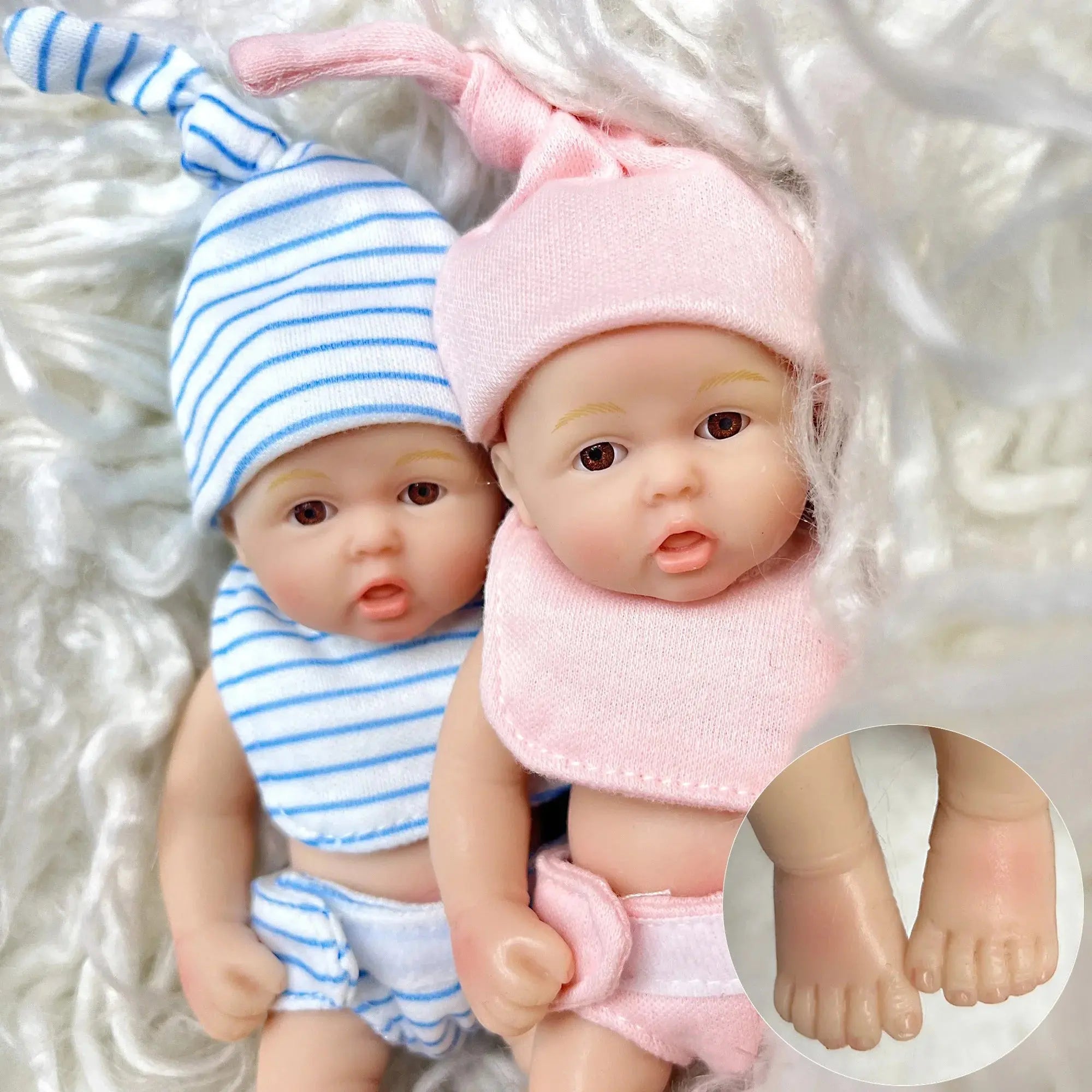 Image of Reborn Baby Dolls 6Inch /15Cm Mini Adorable Whole Solid Silicone
