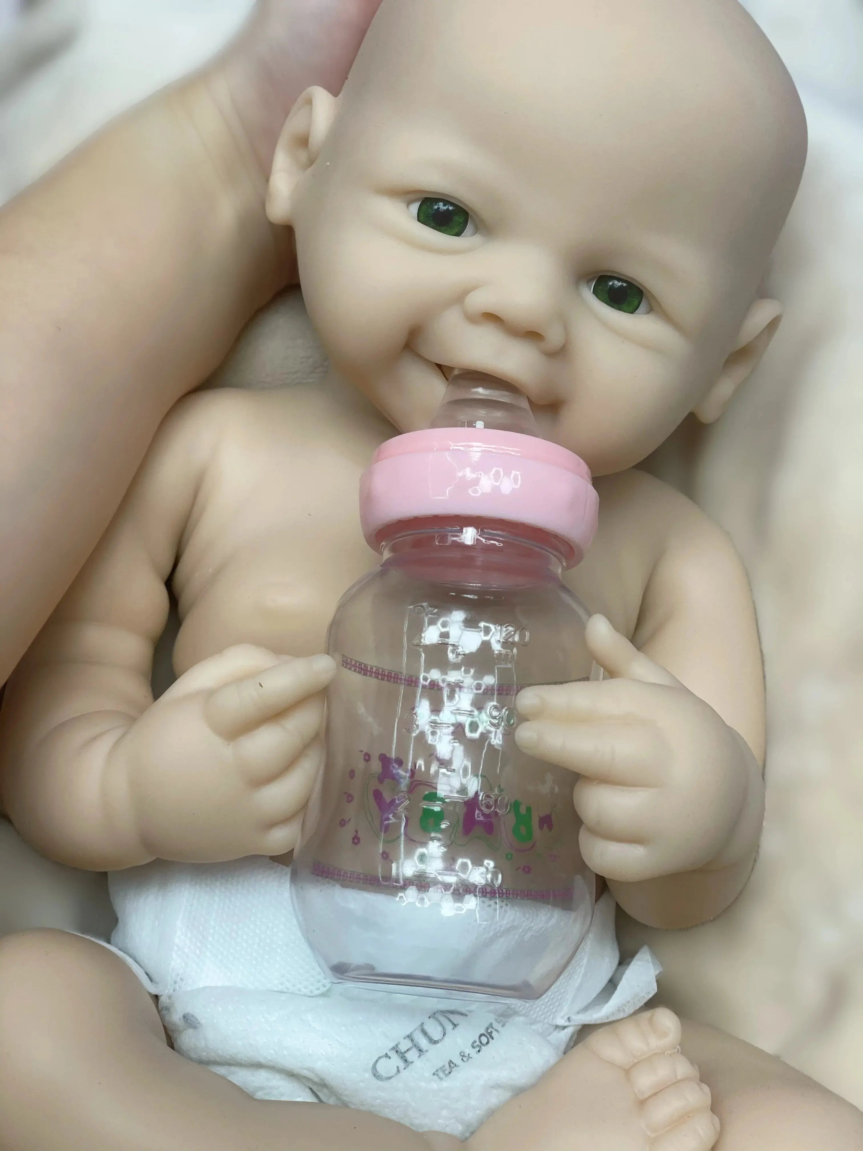 Image of Reborn Baby Dolls 18Inch Girl Vivienne Bebê Reborn Dolls Unpainted