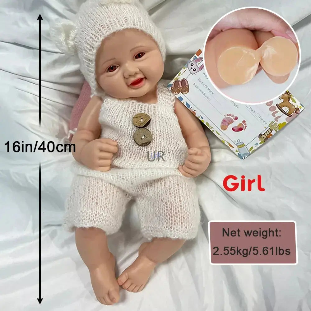 Image of Reborn Baby Dolls Lifelike Washable 16-Inch Realistic Silicone Reborn