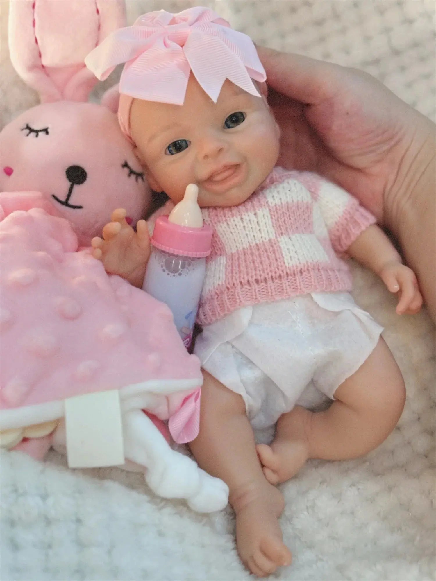 Image of Reborn Baby Dolls 10Inch Silicone Girl Reborn Baby Dolls Painted