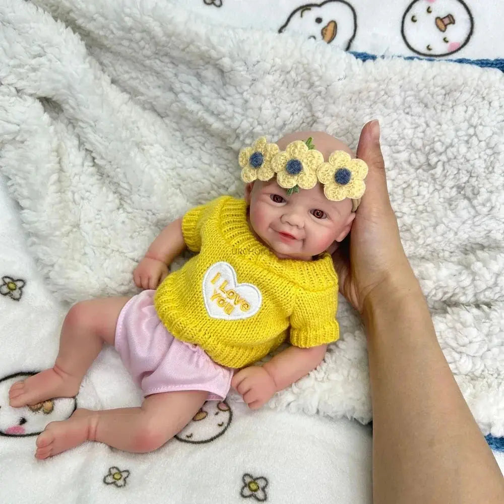 Image of Reborn Baby Dolls 12Inch Preemy Baby Girl Vivienne Full Body Soft