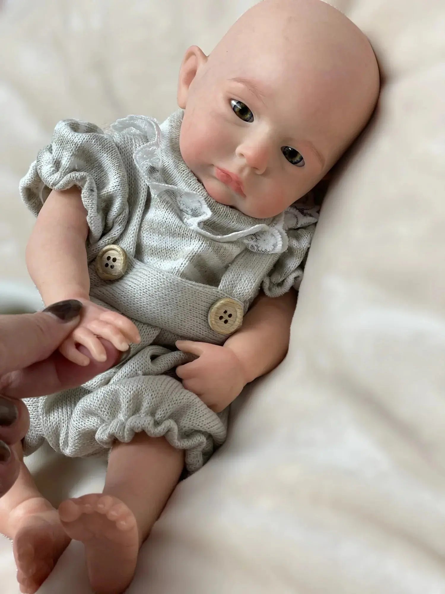 Image of Reborn Baby Dolls 33Cm Painted Cameron Solid Silicone Bebe Reborn