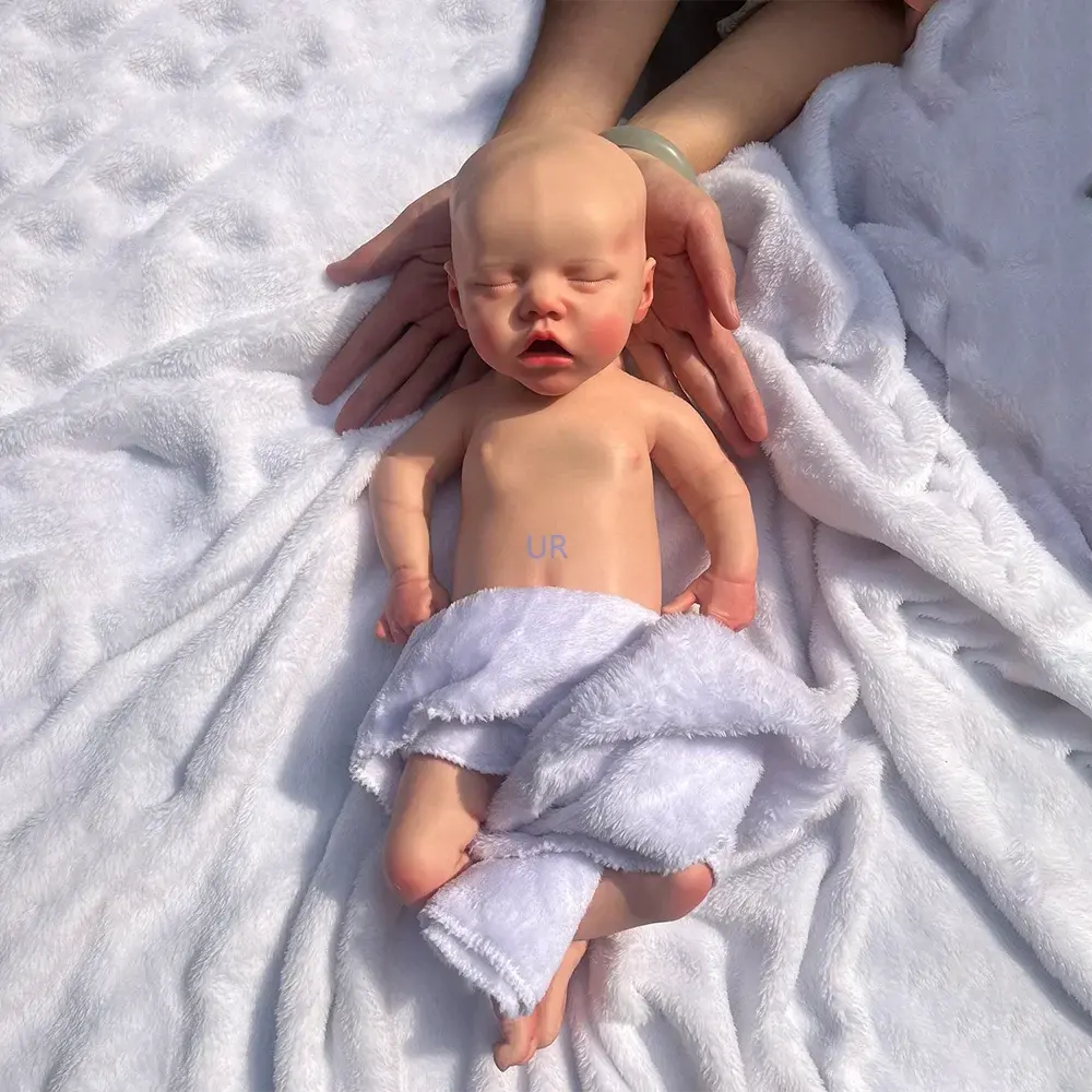 Image of Reborn Baby Dolls Sleeping Open Mouth Girl Artist Painted Collector
