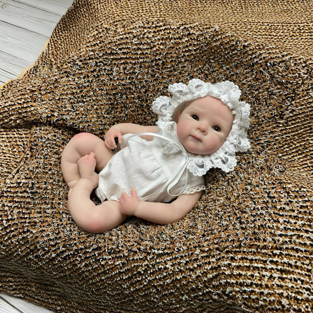 Image of Reborn Baby Dolls 13Inch Cute Girl Bettie Reborn Dolls Open Mouth