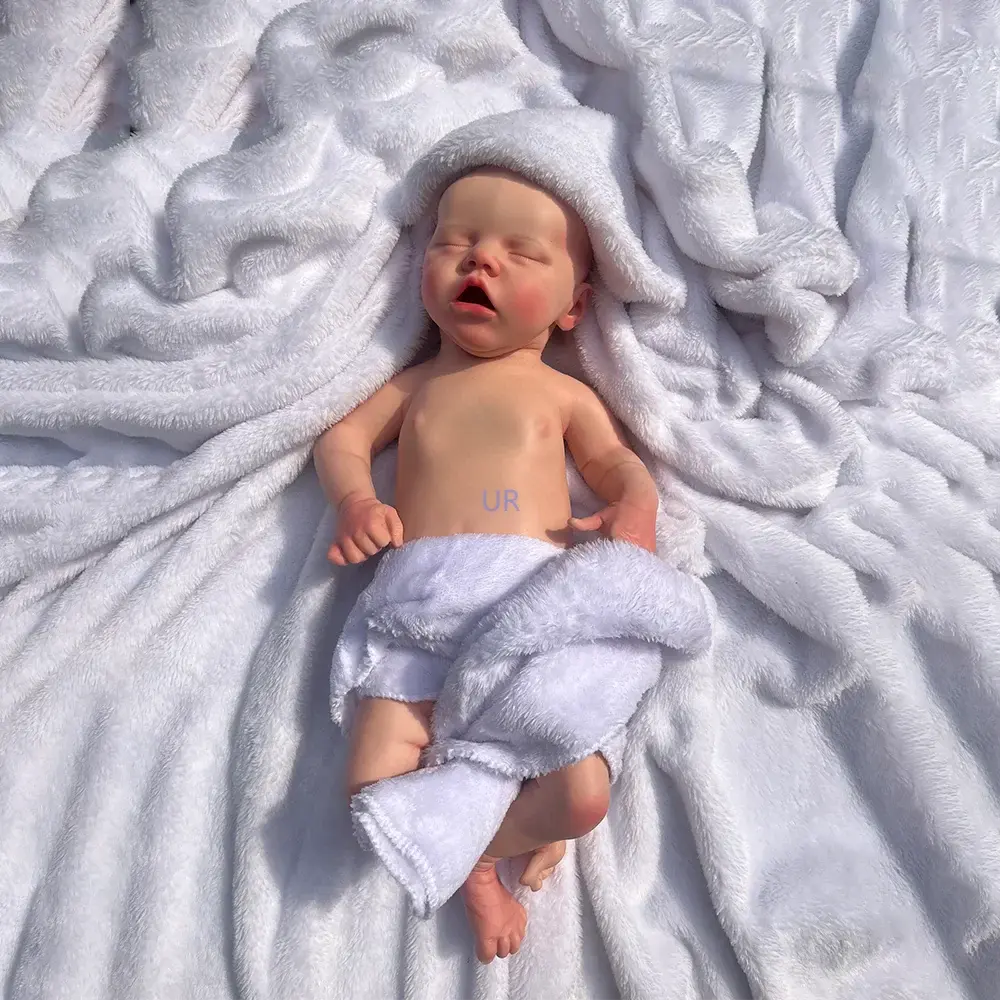 Image of Reborn Baby Dolls Sleeping Open Mouth Girl Artist Painted Collector