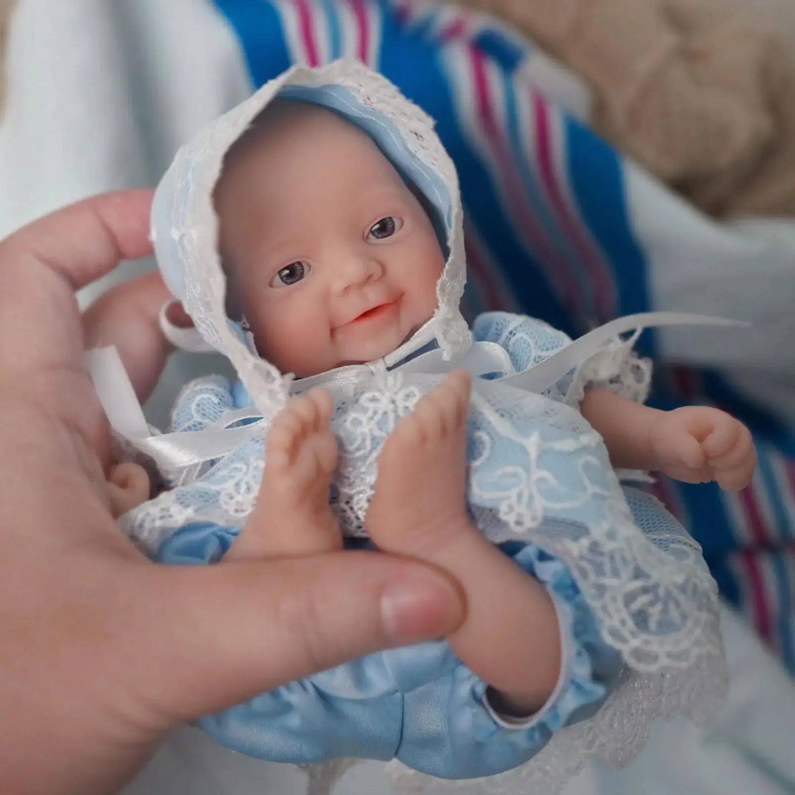 Image of Reborn Baby Dolls 7 Inch Mini Silicone Reborn Baby Doll Girl