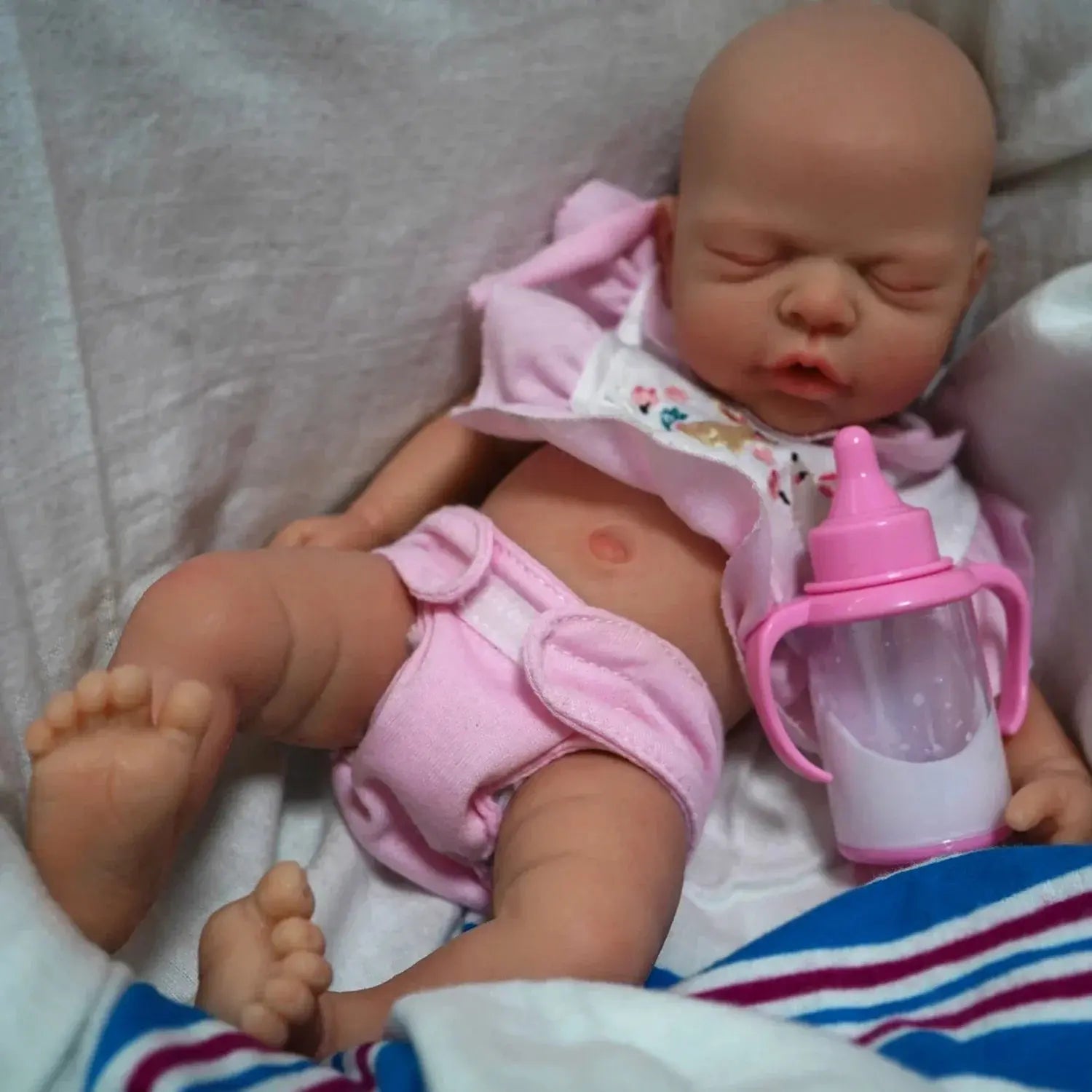 Image of Reborn Baby Dolls 12" Micro Preemie Full Body Silicone Sleeping Baby