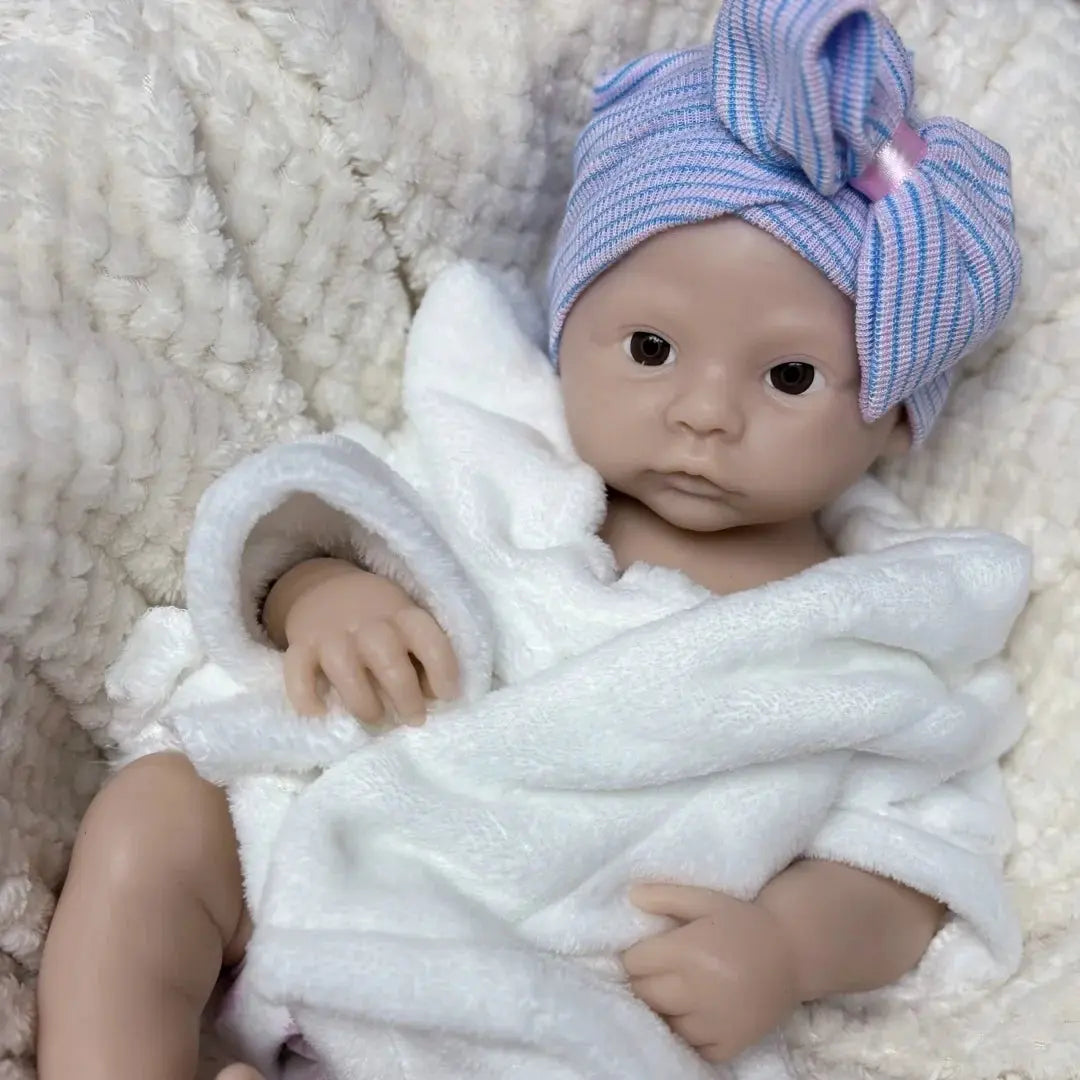 Image of Reborn Baby Dolls 45Cm Open Mouth Meadow Solid Silicone Bébé Reborn
