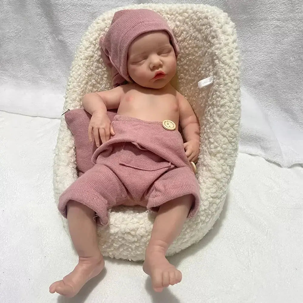 Image of Reborn Baby Dolls Full Body Soft 17" African American Reborn Baby