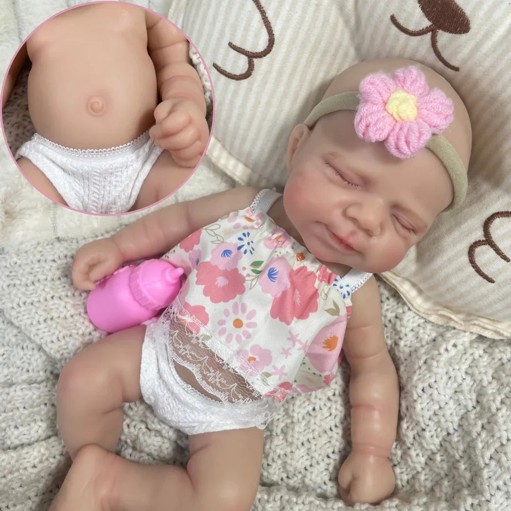 Image of Reborn Baby Dolls Mini 13 Inch Reborn Silicone Baby Realistic Doll