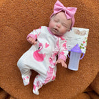 Image of Reborn Baby Dolls 35Cm Close Eyes Solid Silicone Bebe Reborn Girl Can