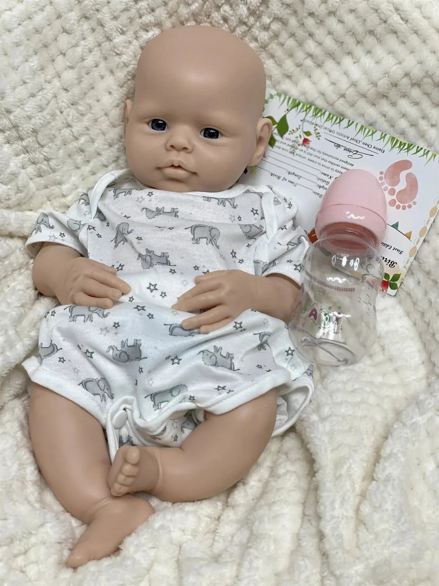 Image of Reborn Baby Dolls 17Inch Washable Open Eyes Soft Silicone Reborn Girl