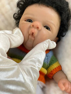 Image of Reborn Baby Dolls 25Cm Reborn Dolls Dark Skin Full Body Soft Solid