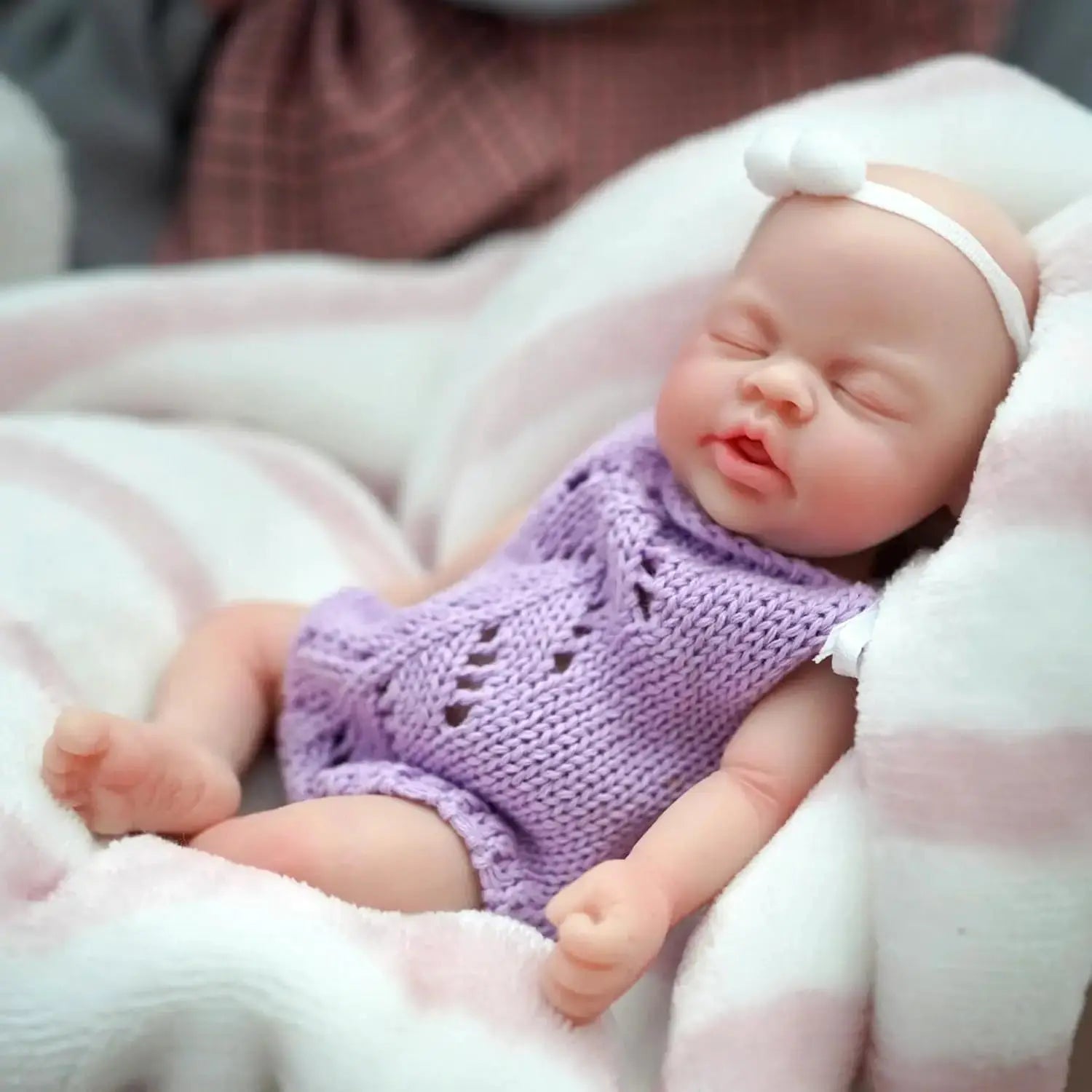Image of Reborn Baby Dolls Mini Reborn Baby Dolls Silicone Full Body 7 Inch