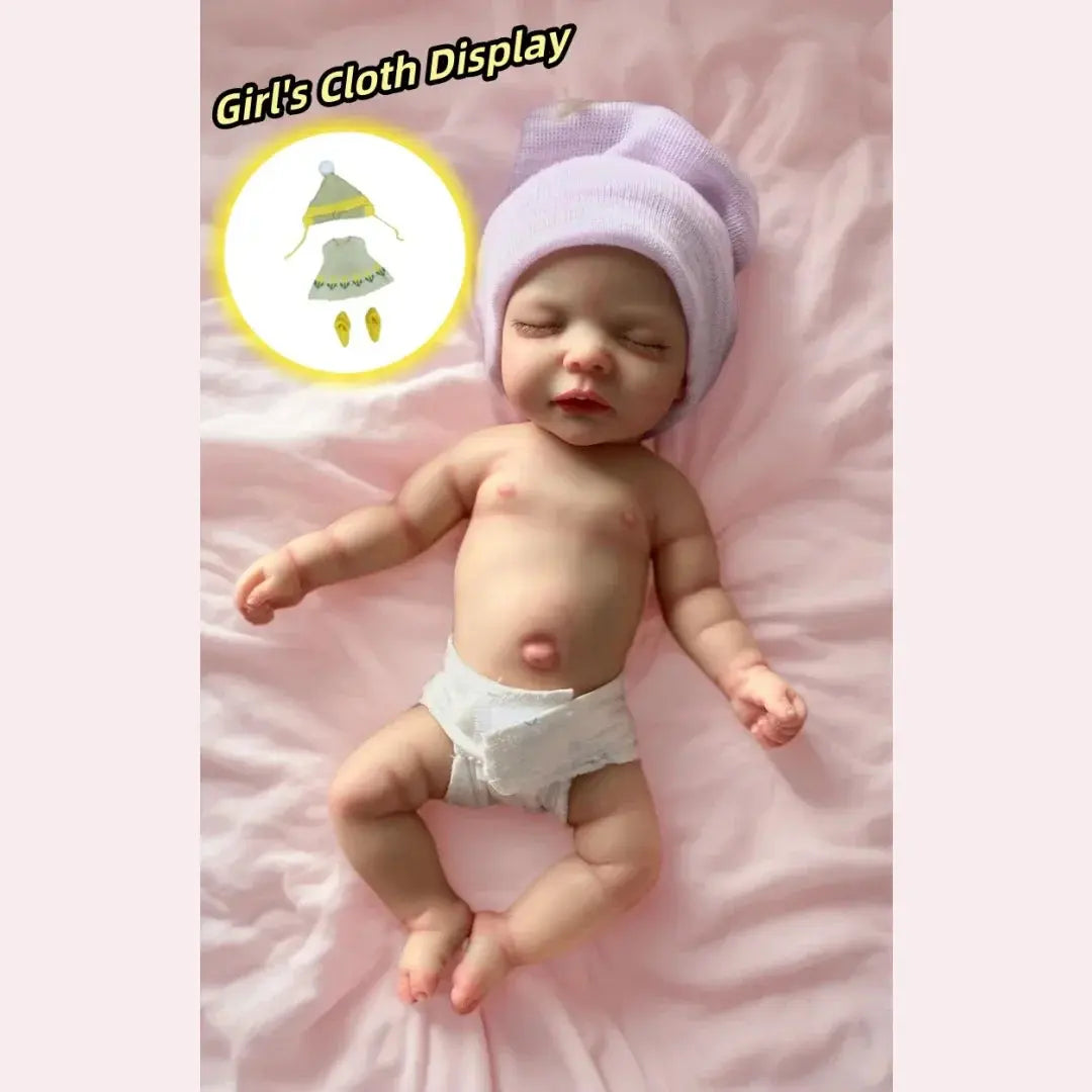 Image of Reborn Baby Dolls Open Mouth 10Inch Washable Bebe Reborn De Silicona