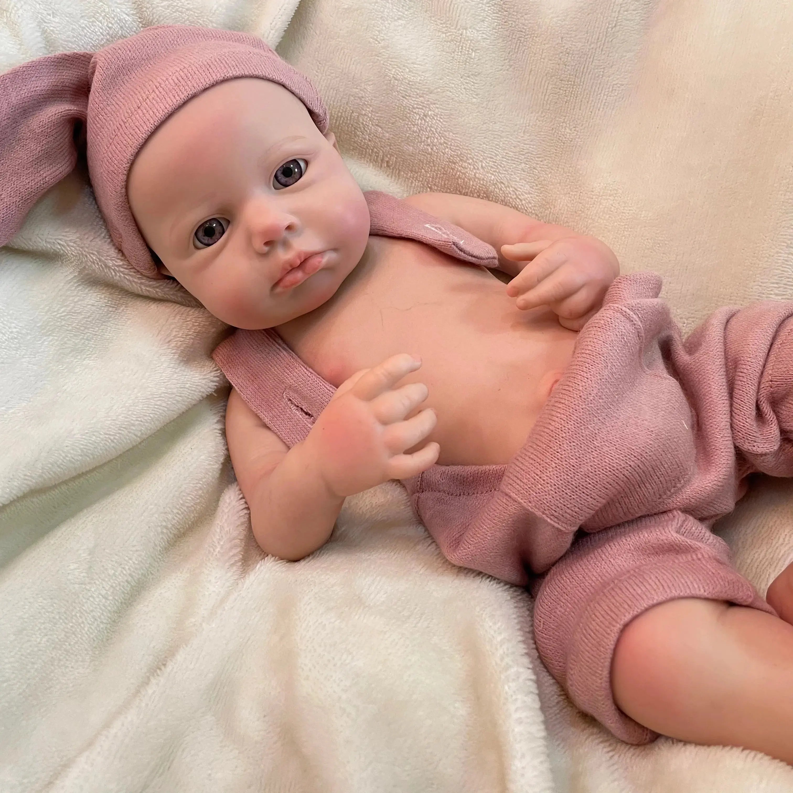 Image of Reborn Baby Dolls 45Cm Boy/Girl Loulou All Silicone Reborn Doll