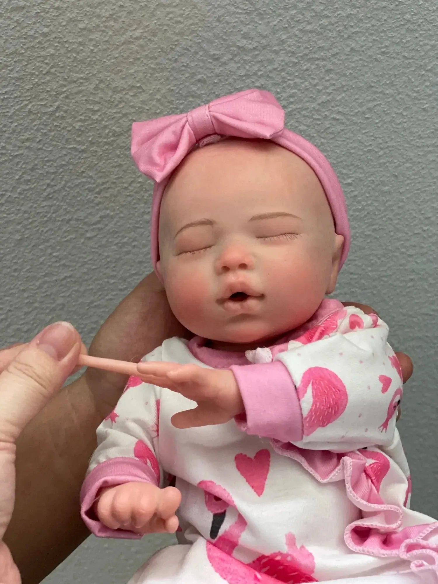 Image of Reborn Baby Dolls 35Cm Close Eyes Solid Silicone Bebe Reborn Girl Can