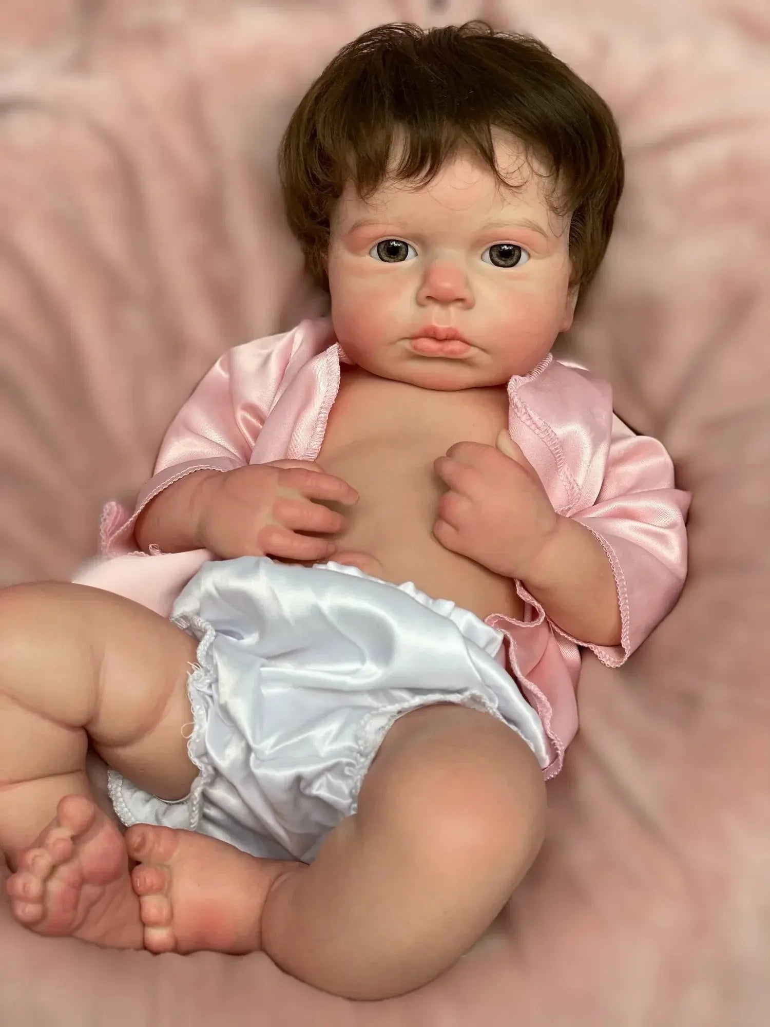 Image of Reborn Baby Dolls 45Cm Solid Silicone Loulou Bebe Reborn Girl With