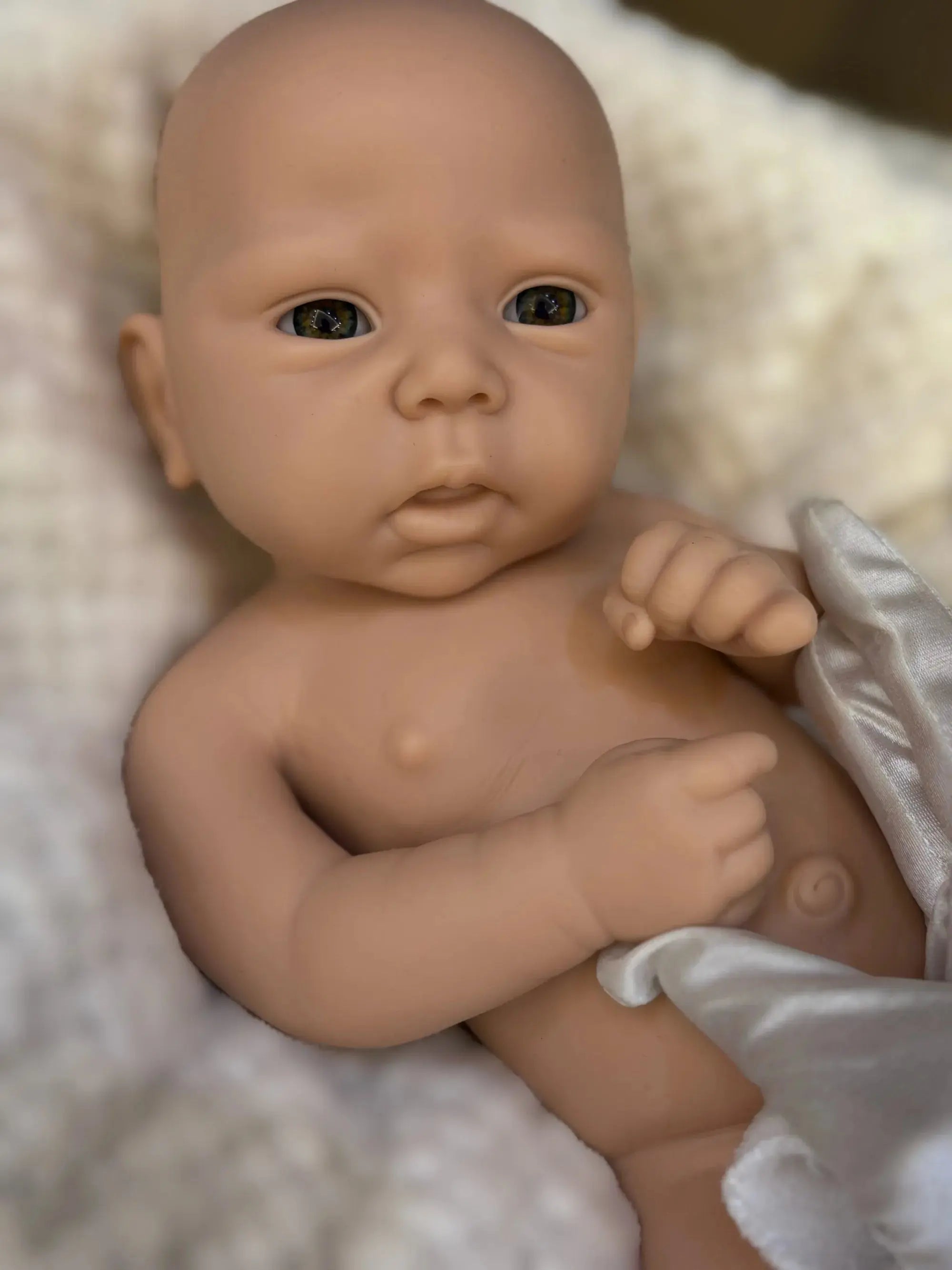 Image of Reborn Baby Dolls 17Inch Unpainted Silicone Bebe Girl Handmade Full