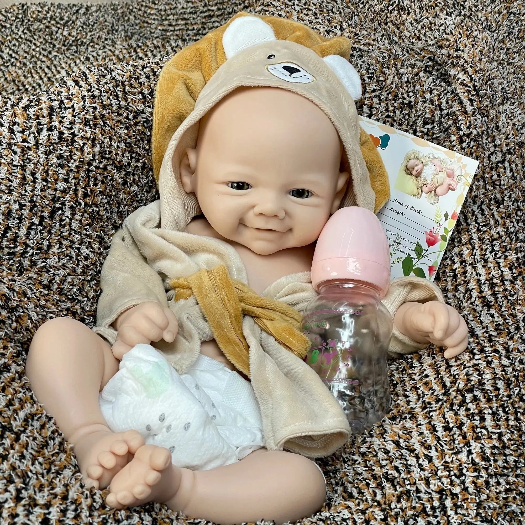 Image of Reborn Baby Dolls 18Inch Girl Vivienne Bebê Reborn Dolls Unpainted