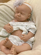 Image of Reborn Baby Dolls Loulou Boy/Girl 18Inch Bebê Reborn De Silicone