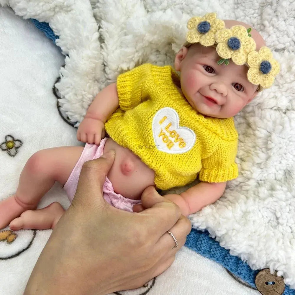 Image of Reborn Baby Dolls 12Inch Preemy Baby Girl Vivienne Full Body Soft