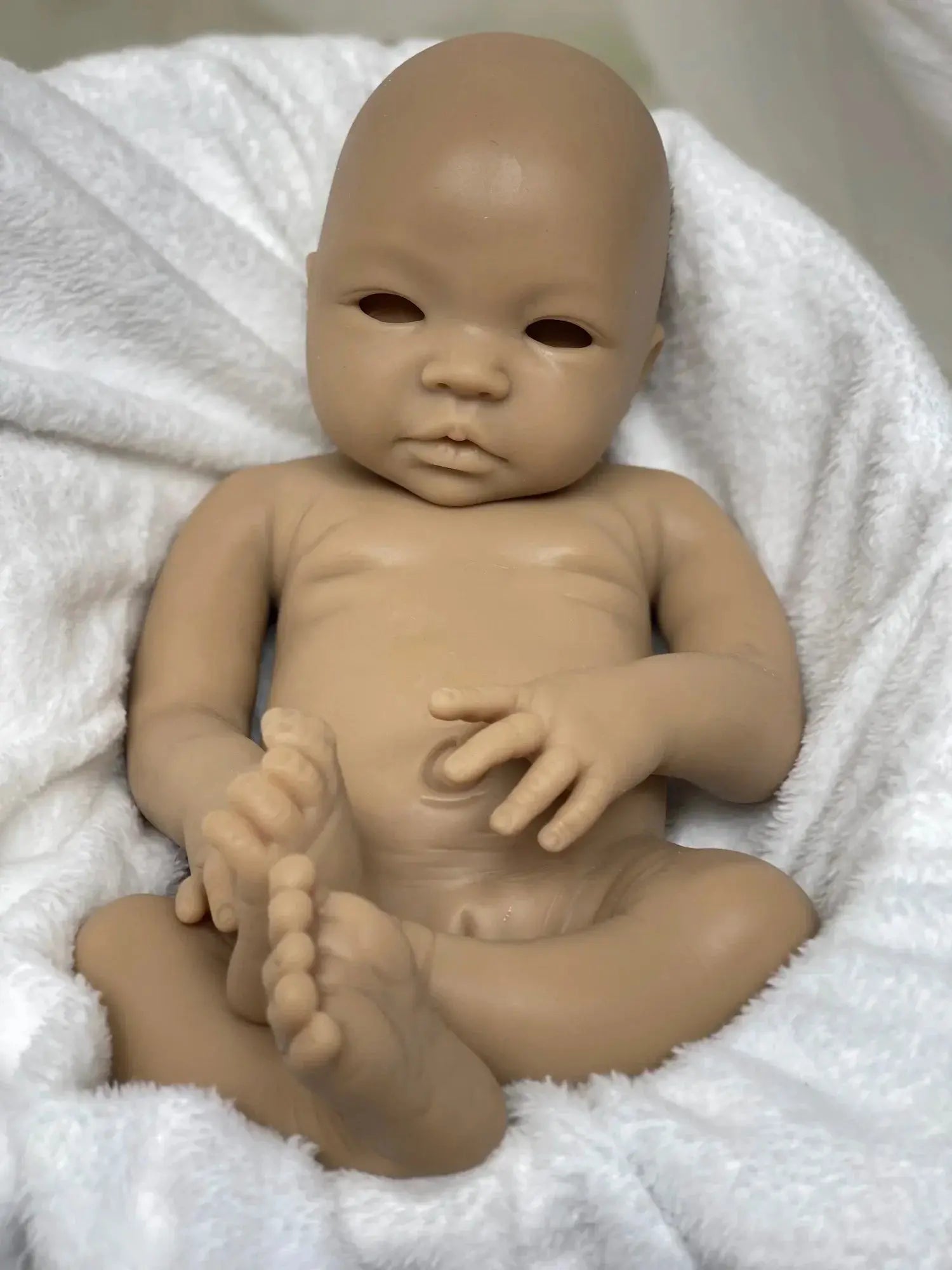 Image of Reborn Baby Dolls 18 Inch Full Silicone Baby Doll Open Eyes Reborn
