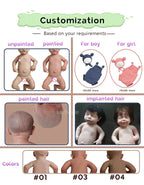 Image of Reborn Baby Dolls Fake Sleeping Silicone Reborn Baby Boy Newborn Doll